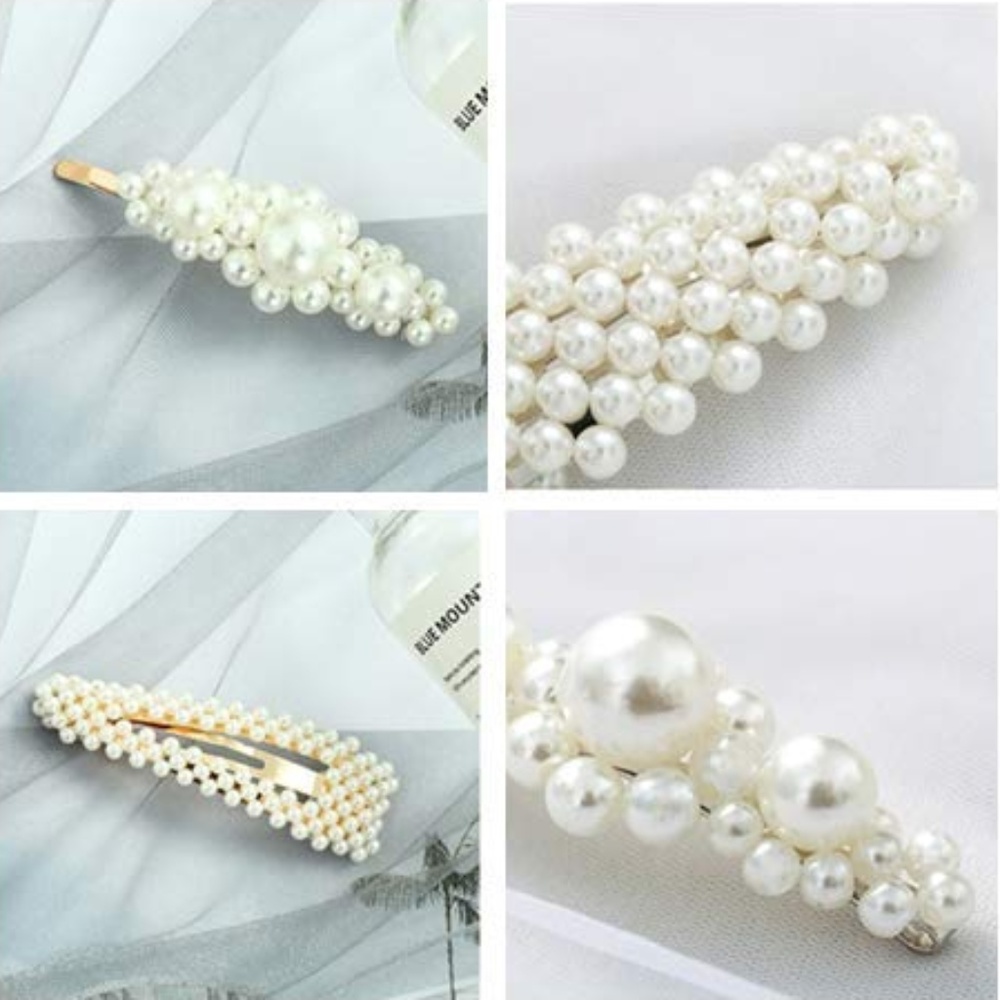 [8] - Trendy Faux Pearl Large Hair Clips & Pins